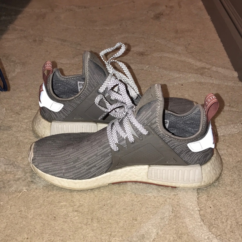 Women’s gray Adidas NMDs